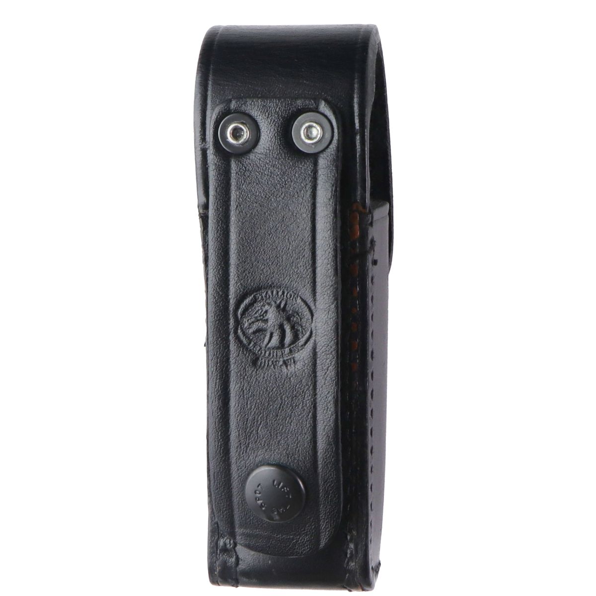 Stallion Leather Single Utility Holder Belt Pouch - Black / Black Button Other Sporting Goods Stallion Leather - Simple Cell Bulk Wholesale Pricing - USA Seller