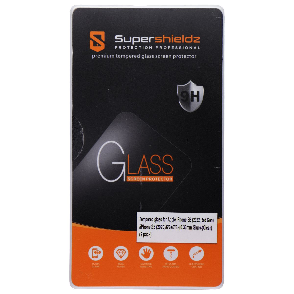 SuperShieldz Glass Screen Protector for iPhone SE (2022)/ (2020)/6/6s/7/8 Cell Phone - Screen Protectors SuperShieldz - Simple Cell Bulk Wholesale Pricing - USA Seller
