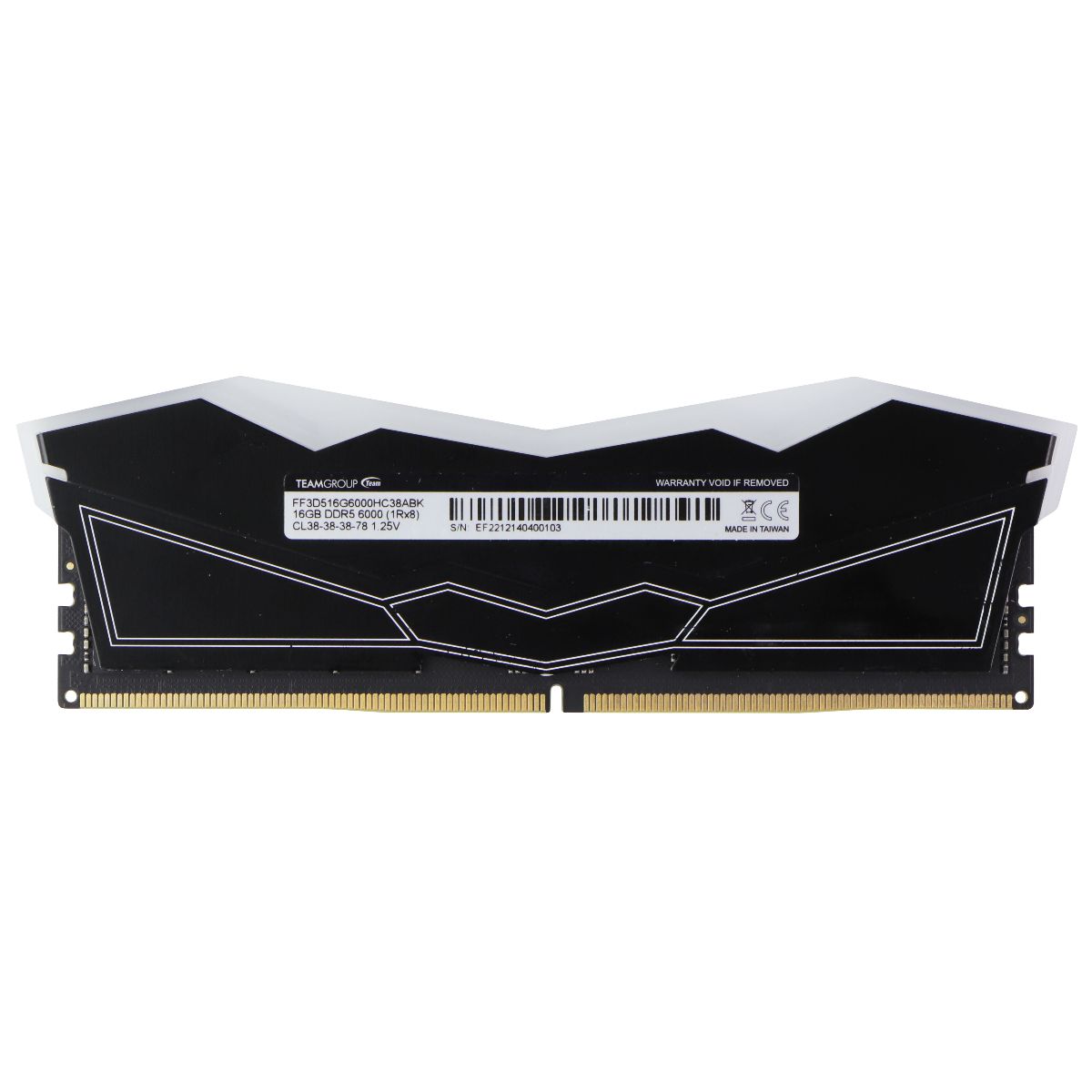 TeamGroup T-Force Delta RGB (16GB) DDR5-6000 RAM 1Rx8 FF3D516G6000HC38ABK - 1-PK Computer Parts - Memory (RAM) TeamGroup - Simple Cell Bulk Wholesale Pricing - USA Seller