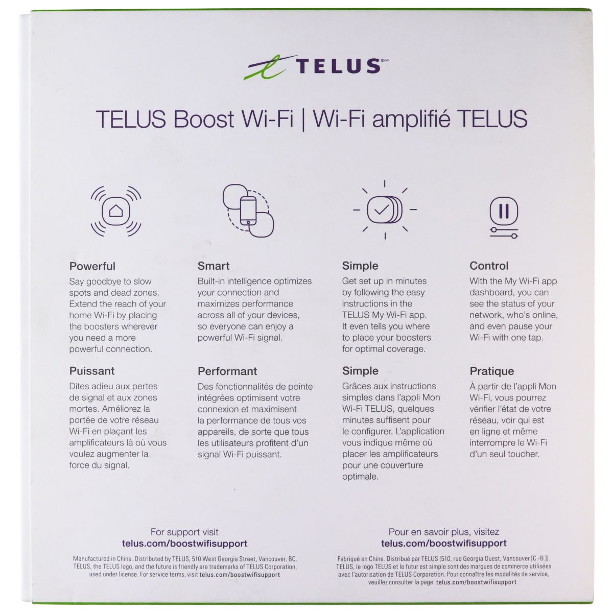 TELUS DWS Dual-Band AC Wireless Boost Wi-Fi Expansion Pack - White Networking - Boosters, Extenders & Antennas Telus - Simple Cell Bulk Wholesale Pricing - USA Seller