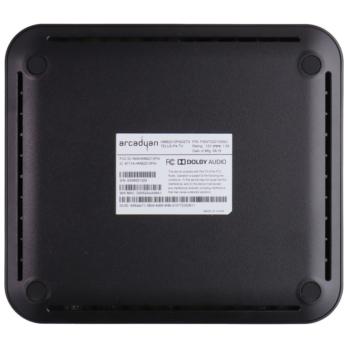 TELUS PikTV Media Box - Black - DISCONTINUED/NO SERVICE* Home Multimedia - Internet & Media Streamers Telus - Simple Cell Bulk Wholesale Pricing - USA Seller