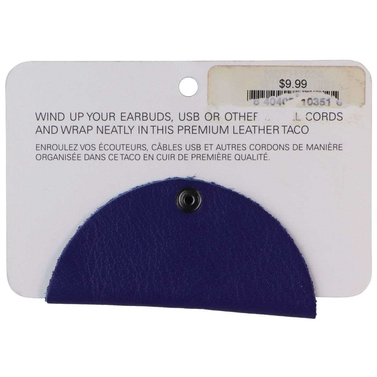 This is Ground Cord Taco Leather Cord Organizer - Blue Computer/Network - Cable Ties & Organizers This is Ground - Simple Cell Bulk Wholesale Pricing - USA Seller