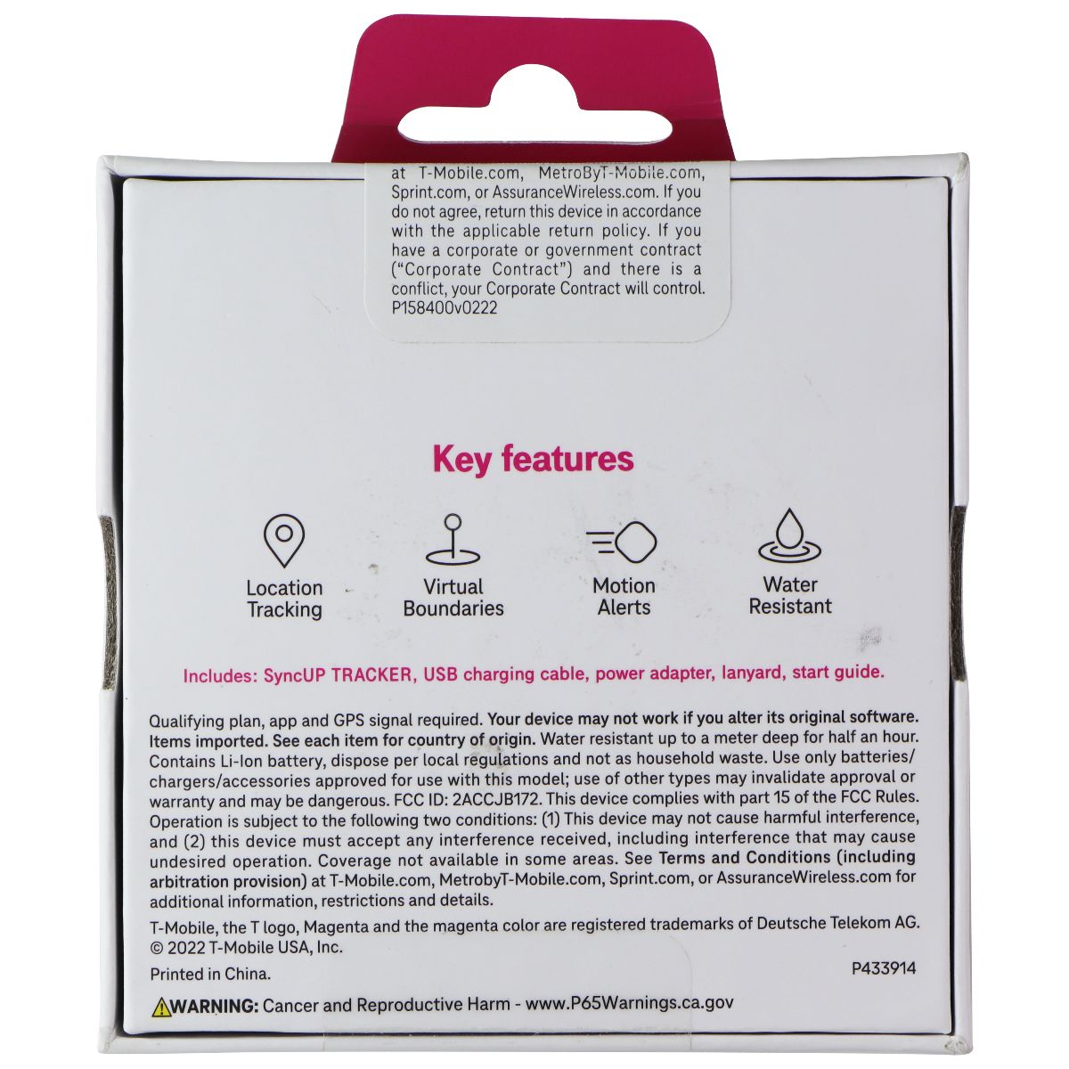 T-Mobile SyncUp Tracker2 - 128MB / Gray GPS Accessories & Tracking - Tracking Devices T-Mobile - Simple Cell Bulk Wholesale Pricing - USA Seller