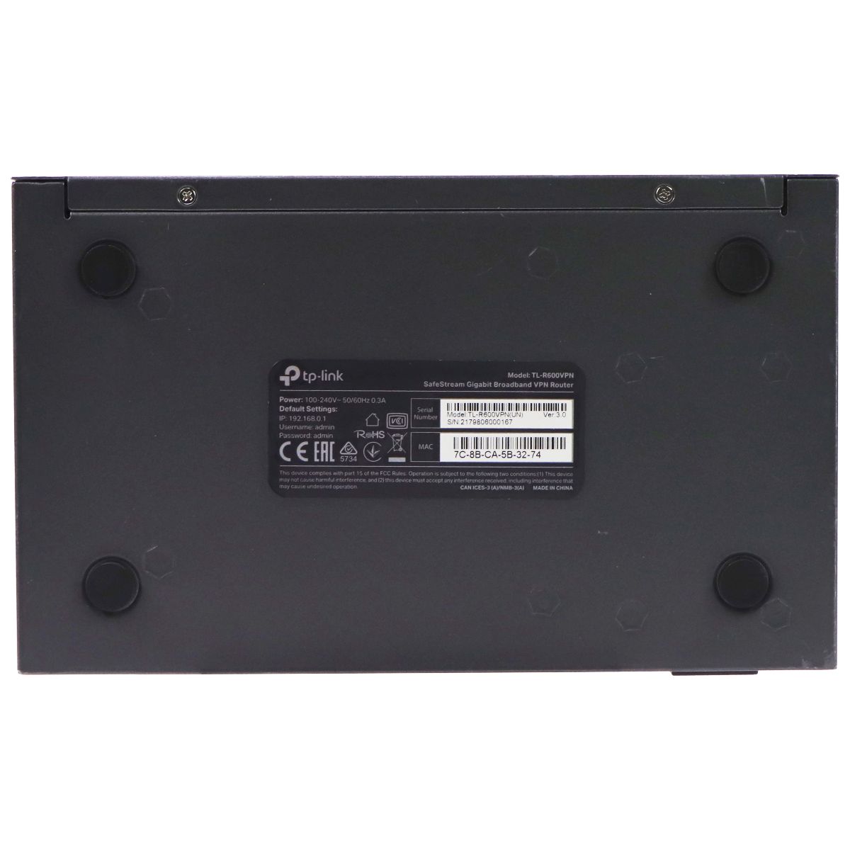 TP-LINK SafeStream Gigabit Broadband Wired VPN Router (TL-R600VPN) Networking - Wired Routers TP-LINK - Simple Cell Bulk Wholesale Pricing - USA Seller