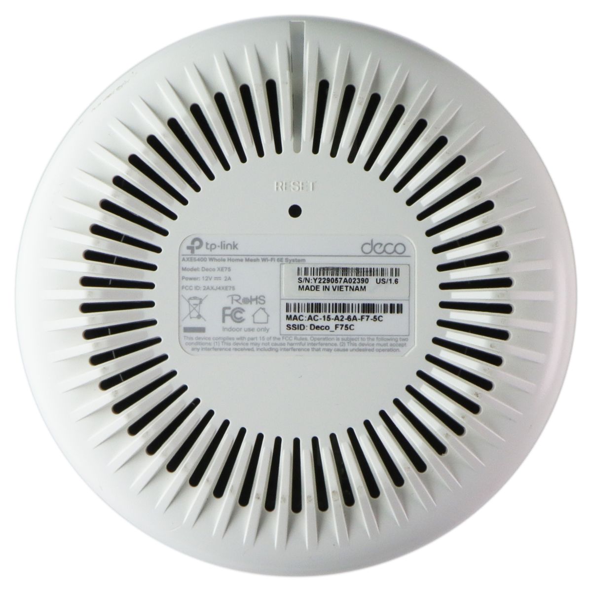 TP-Link AXE5400 Whole Home Mesh Wi-Fi 6E System (Deco XE75) - White Networking - Other Home Networking TP-LINK - Simple Cell Bulk Wholesale Pricing - USA Seller