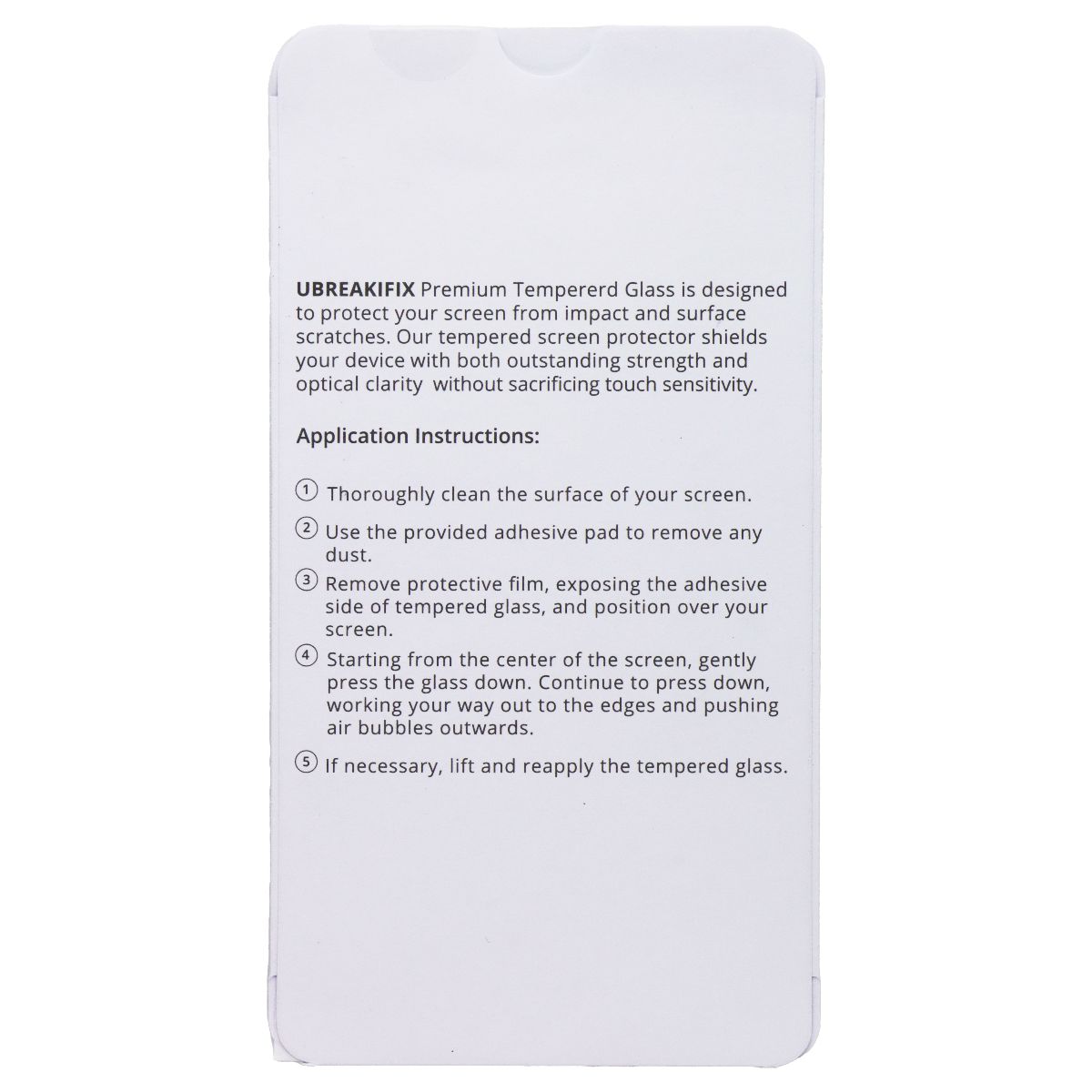 UBREAKIFIX Tempered Glass for Apple iPhone 13 mini Crystal Clear 5 PK Cell Phone - Screen Protectors UBREAKIFIX - Simple Cell Bulk Wholesale Pricing - USA Seller