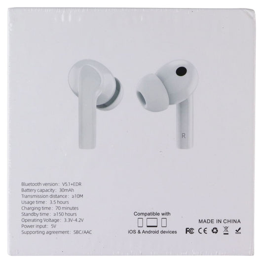 XY-50 Wireless Bluetooth In-Ear Earbuds with Charging Case - White Portable Audio - Headphones Unbranded - Simple Cell Bulk Wholesale Pricing - USA Seller
