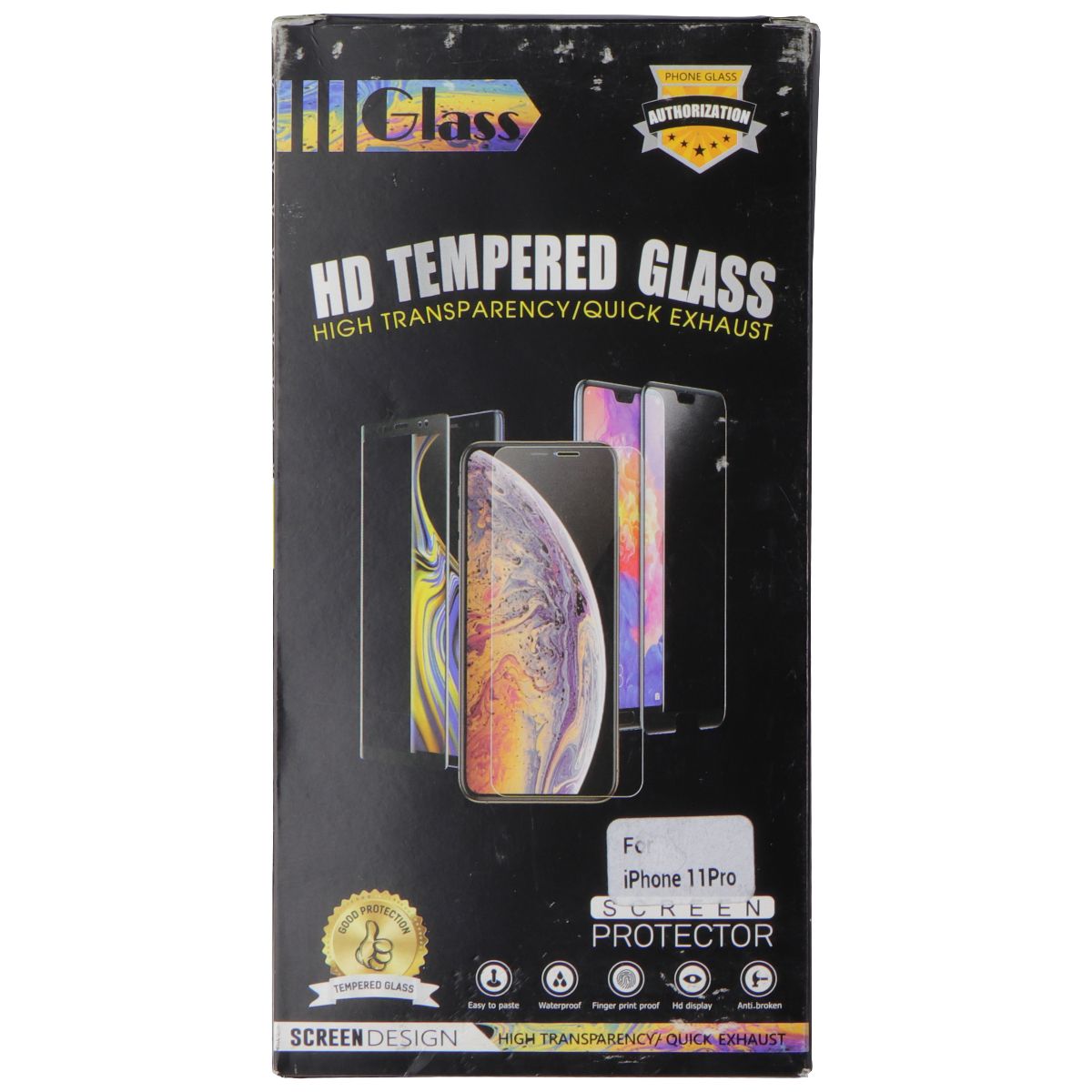 Premium Tempered Glass (10-Pack) for Apple iPhone 11 Pro - Clear Cell Phone - Screen Protectors Unbranded - Simple Cell Bulk Wholesale Pricing - USA Seller