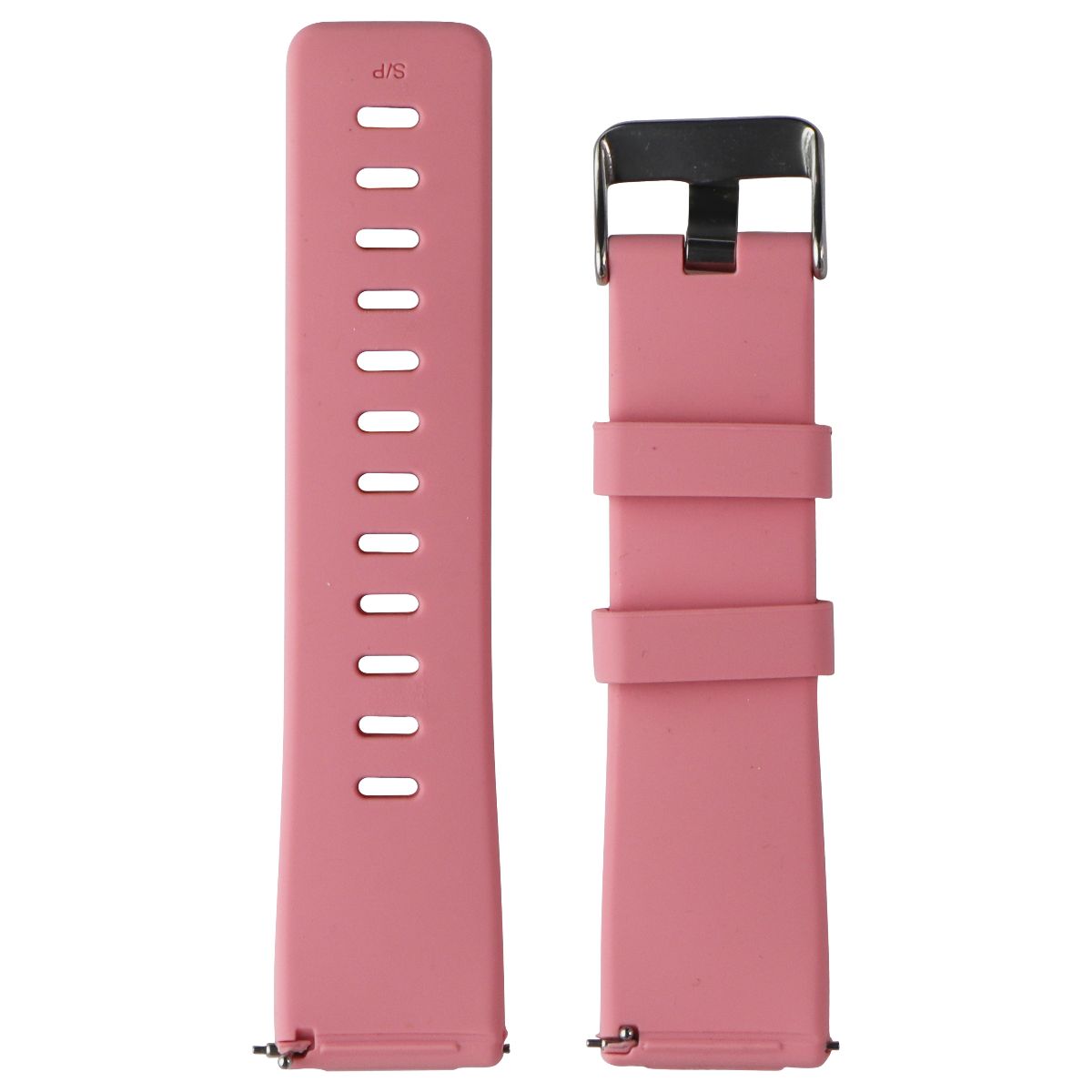 Replacement Silicone Band for Fitbit Versa - Pink / Silver - Small Smart Watch Accessories - Watch Bands Unbranded - Simple Cell Bulk Wholesale Pricing - USA Seller