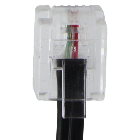 (10-Foot) RJ11 Universal Telephone Extension Flat Cord - Black Home Telephones & Accessories - Cords, Jacks & Plugs Unbranded - Simple Cell Bulk Wholesale Pricing - USA Seller
