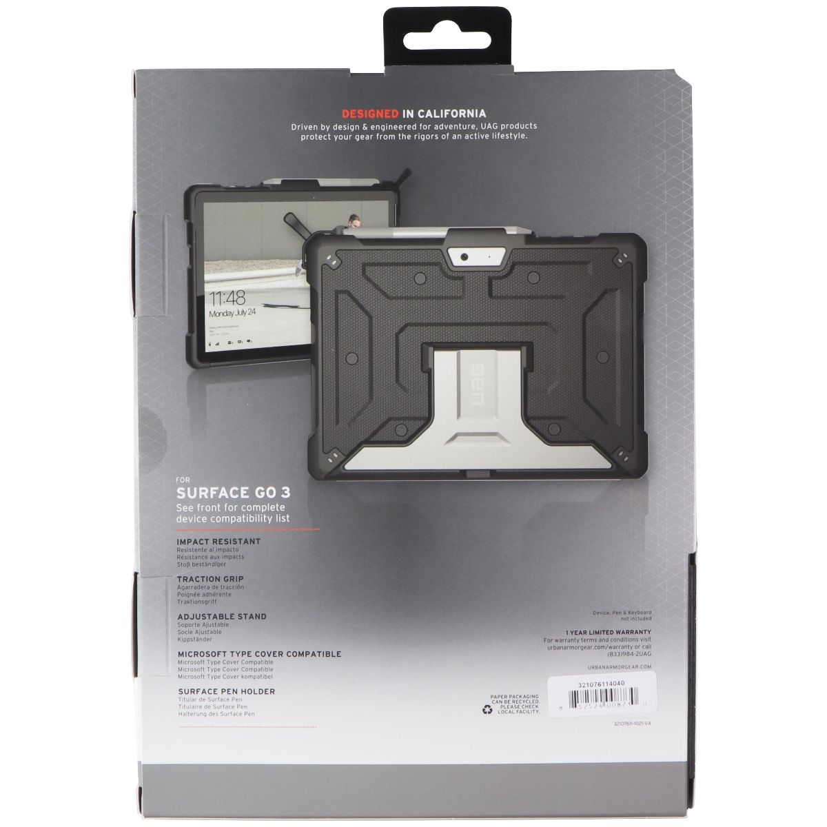 UAG Metropolis Series Case for Microsoft Surface Go 3 (10.5-inch Screen) - Black iPad/Tablet Accessories - Cases, Covers, Keyboard Folios Urban Armor Gear - Simple Cell Bulk Wholesale Pricing - USA Seller