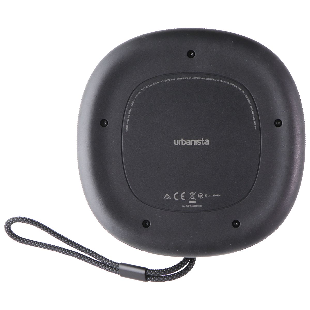 Urbanista Malibu Small Solar Charging Bluetooth Speaker (IP67) - Midnight Black iPod, Audio Player Accessories - Audio Docks & Mini Speakers Urbanista - Simple Cell Bulk Wholesale Pricing - USA Seller