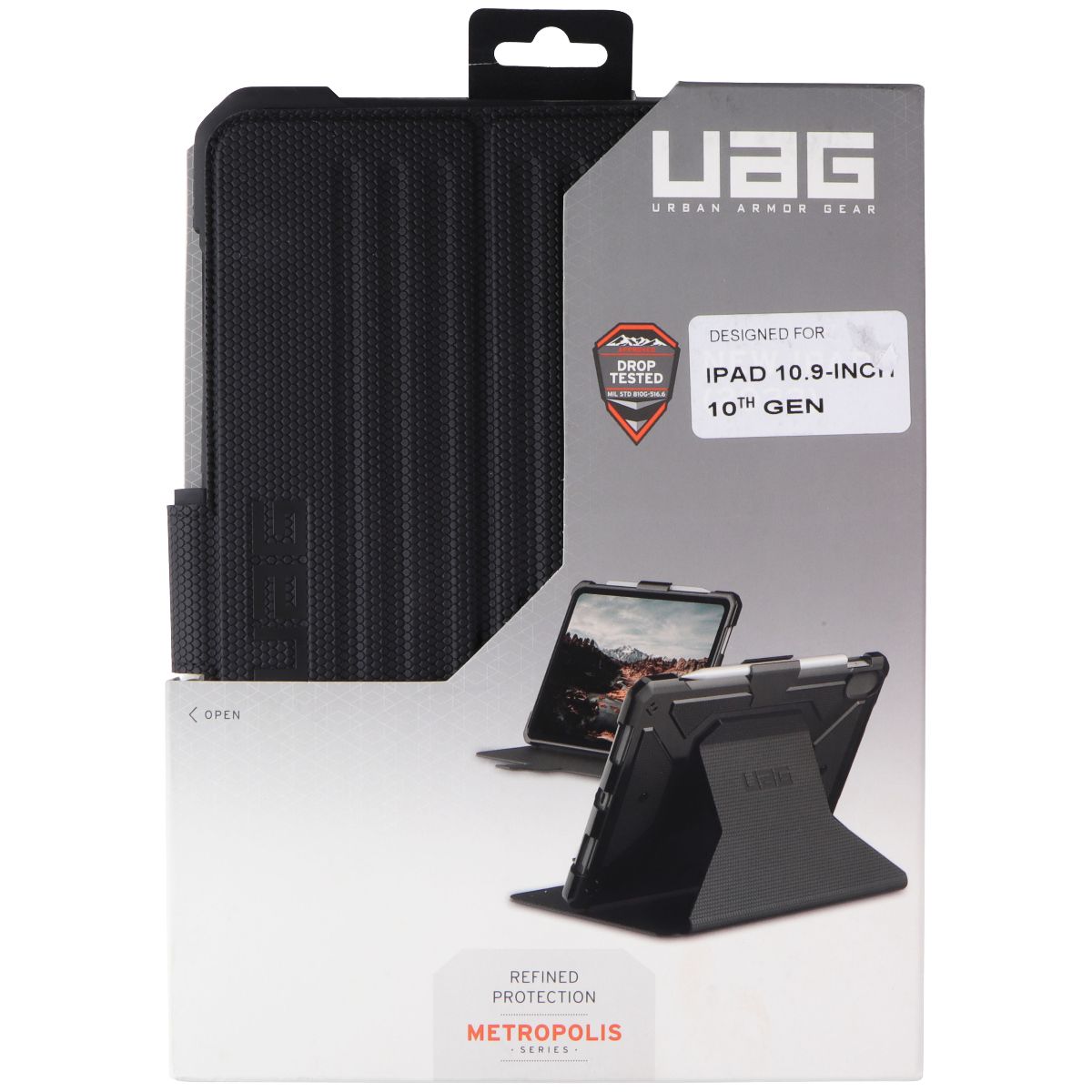 Urban Armor Gear Metropolis Case for Apple iPad (10.9-inch) 10th Gen - Black iPad/Tablet Accessories - Cases, Covers, Keyboard Folios Urban Armor Gear - Simple Cell Bulk Wholesale Pricing - USA Seller