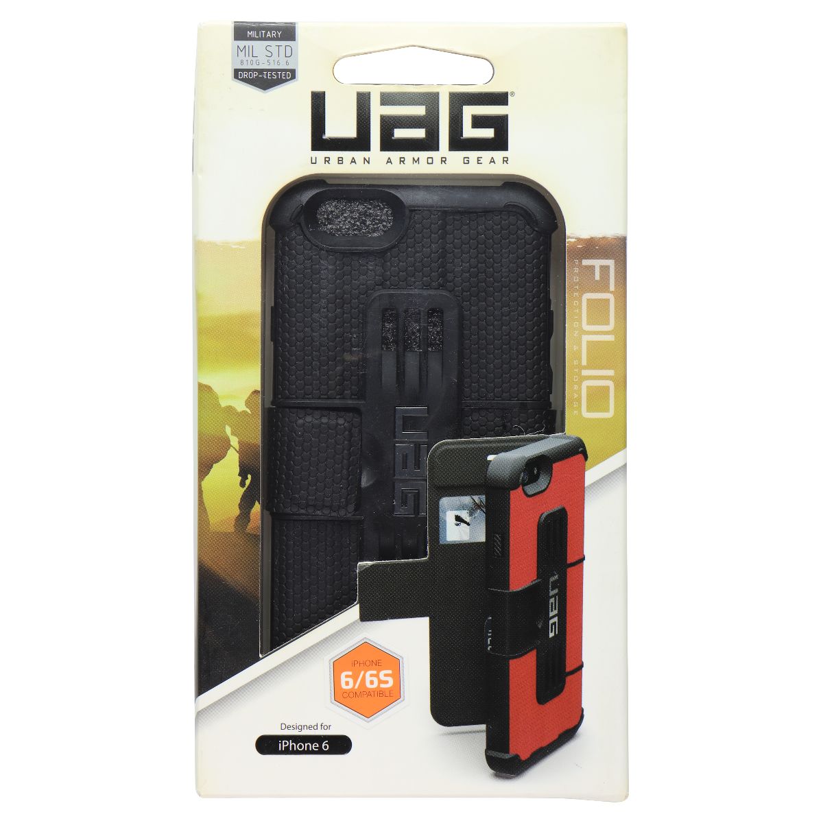 UAG Folio Series Case for Apple iPhone 6s and iPhone 6 - Black Cell Phone - Cases, Covers & Skins Urban Armor Gear - Simple Cell Bulk Wholesale Pricing - USA Seller