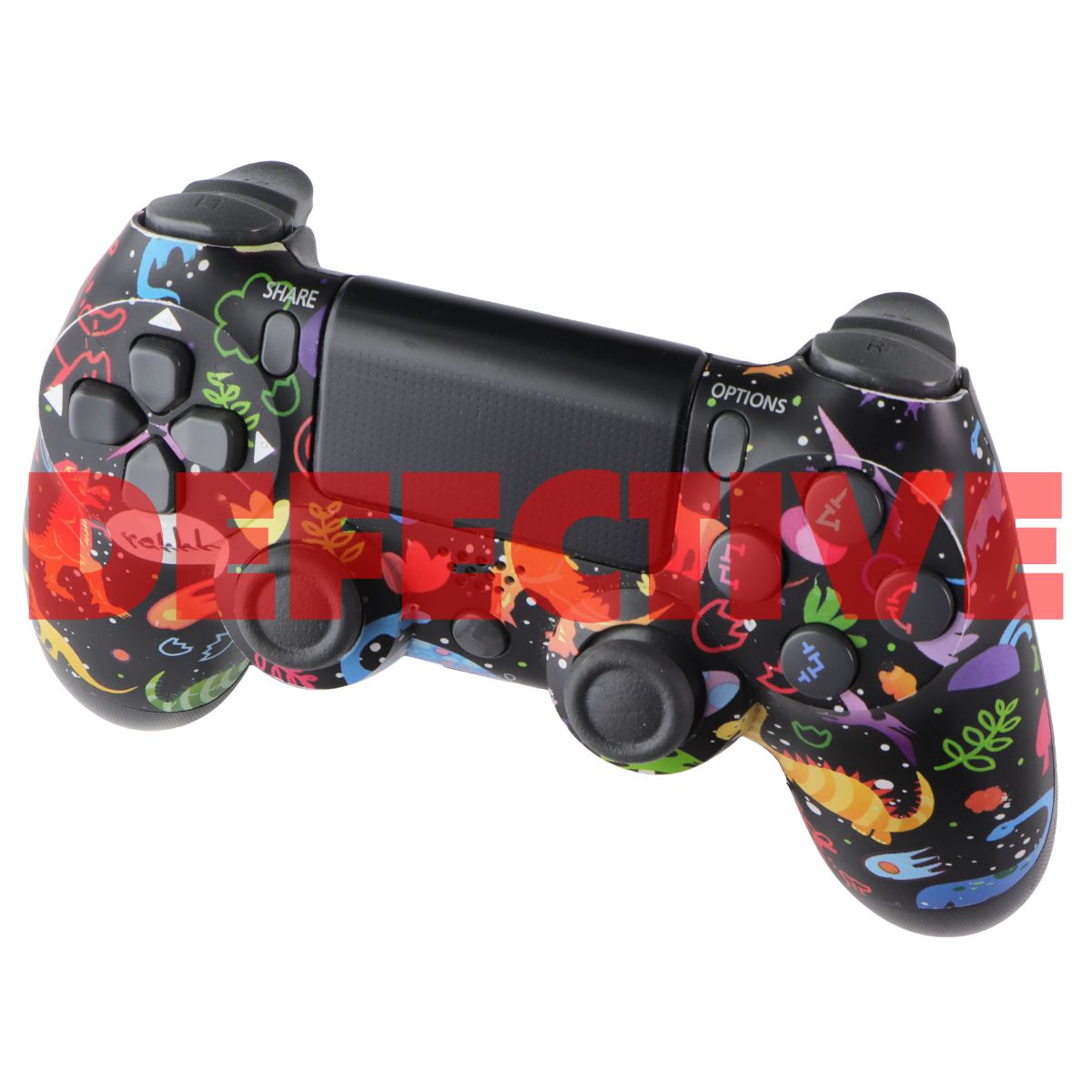 Generic Custom Wireless Gaming Controller for Sony PS4 - Space Dinos Gaming/Console - Controllers & Attachments Generic - Simple Cell Bulk Wholesale Pricing - USA Seller
