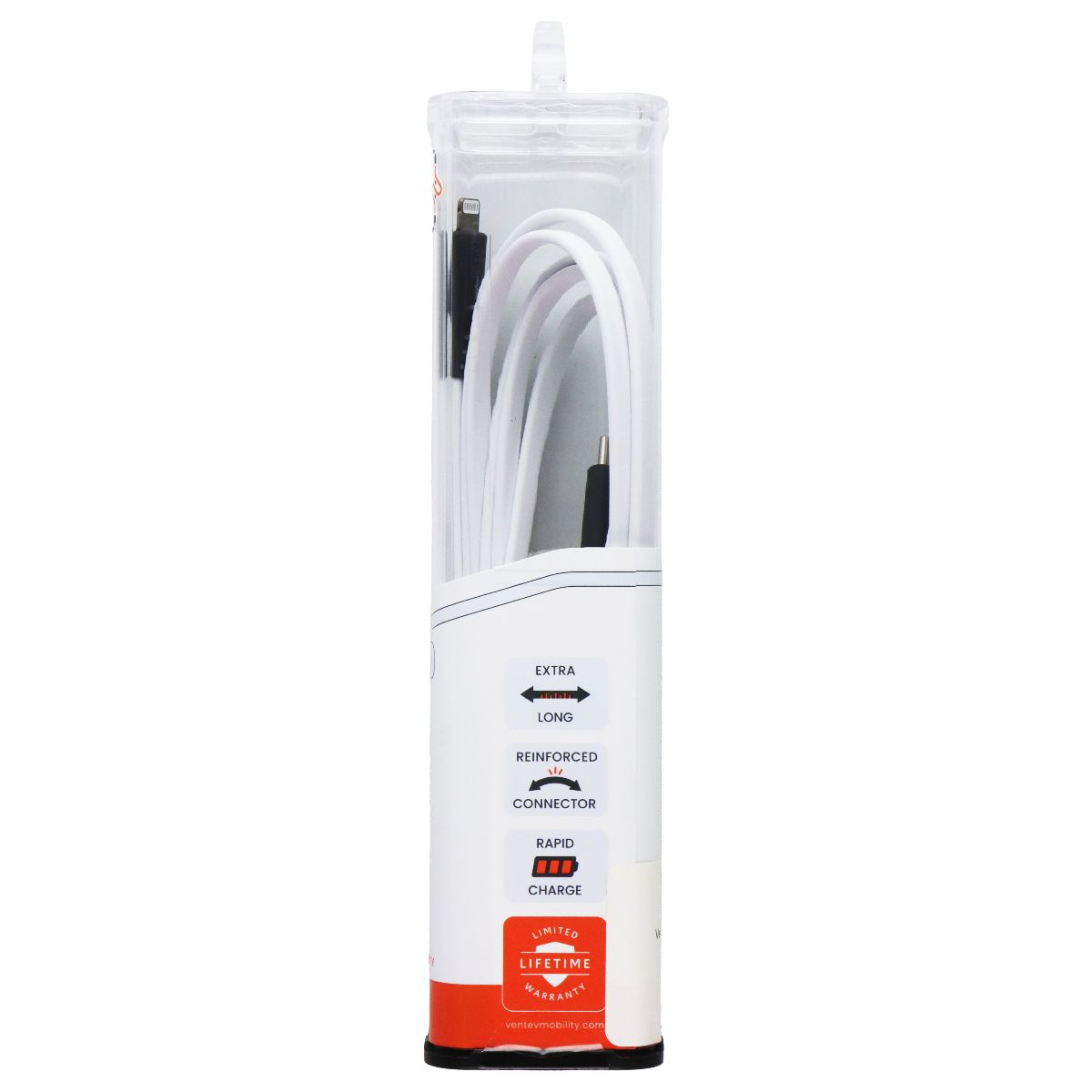 Ventev 6 Foot USB-C to Lightning 8-Pin Tangle Free Flat Cable - White Cell Phone - Cables & Adapters Ventev - Simple Cell Bulk Wholesale Pricing - USA Seller