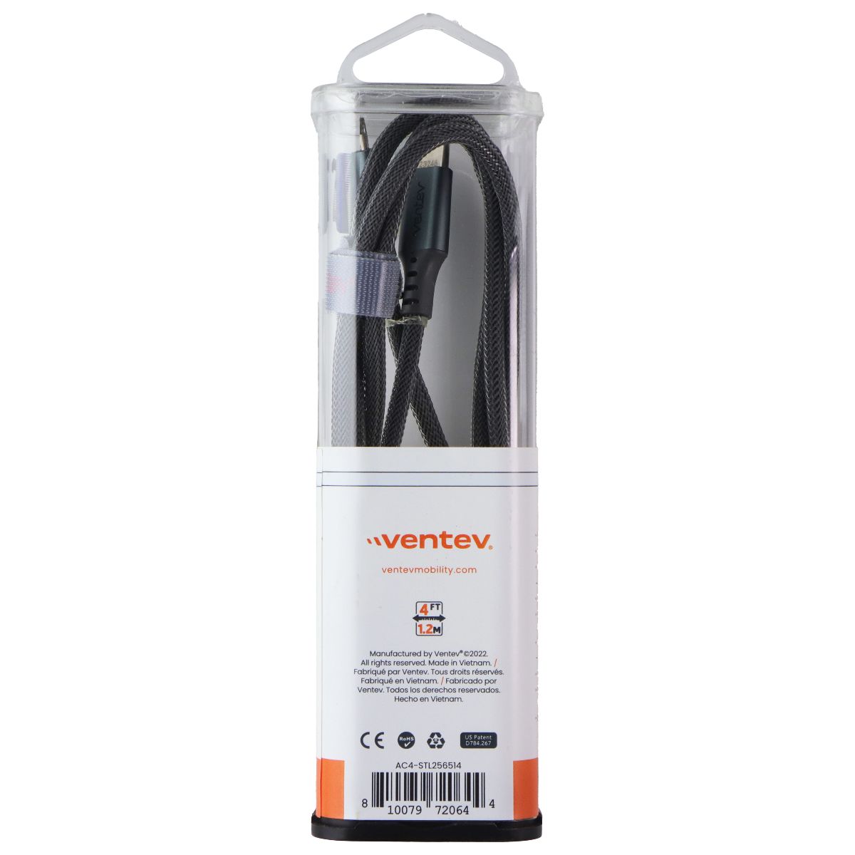 Ventev 4 Foot Alloy USB C to Lightning 8-Pin Charge/Sync Cable - Gray Cell Phone - Cables & Adapters Ventev - Simple Cell Bulk Wholesale Pricing - USA Seller