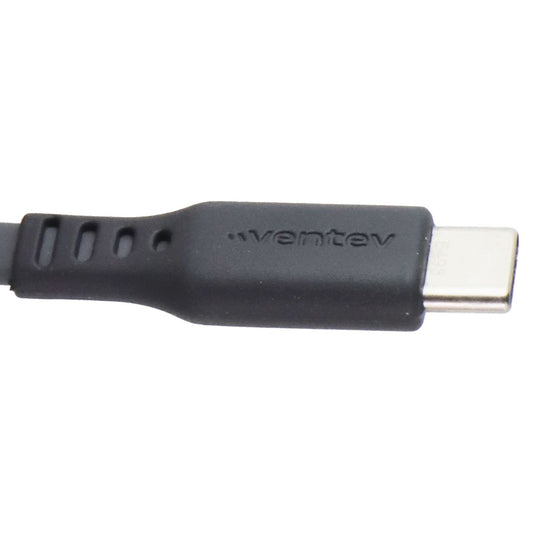 Ventev (3.3-Foot) USB-C to USB-C High Speed Tangle-Free Flat Cable - Gray Cell Phone - Cables & Adapters Ventev - Simple Cell Bulk Wholesale Pricing - USA Seller