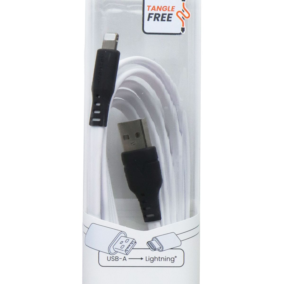 Ventev (6-Foot) USB-A to 8-Pin Charge and Sync Flat Cable for Apple - White Cell Phone - Cables & Adapters Ventev - Simple Cell Bulk Wholesale Pricing - USA Seller