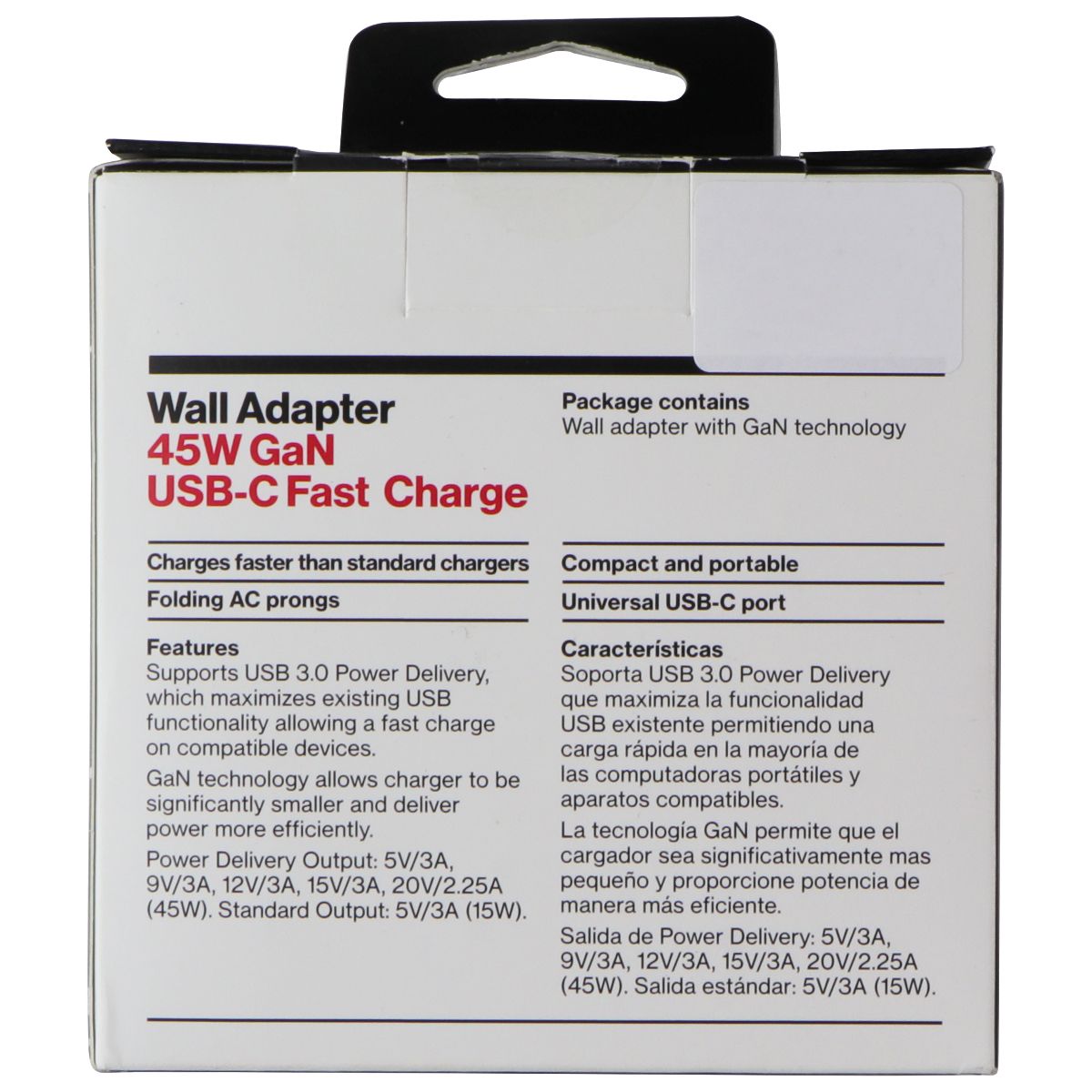Verizon (45W) GaN USB-C Fast Charge Wall Adapter - Black Cell Phone - Cables & Adapters Verizon - Simple Cell Bulk Wholesale Pricing - USA Seller