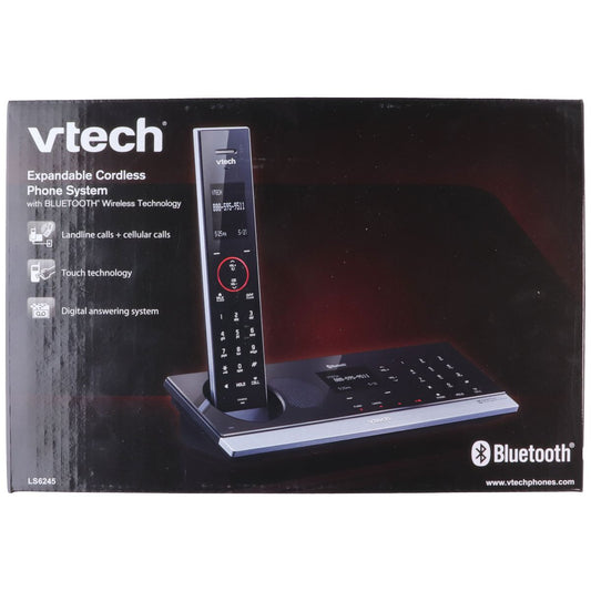 VTech LS6245 DECT 6.0 Expandable Cordless Bluetooth Phone System - Black Home Telephones & Accessories - Cordless Telephones & Handsets Vtech - Simple Cell Bulk Wholesale Pricing - USA Seller