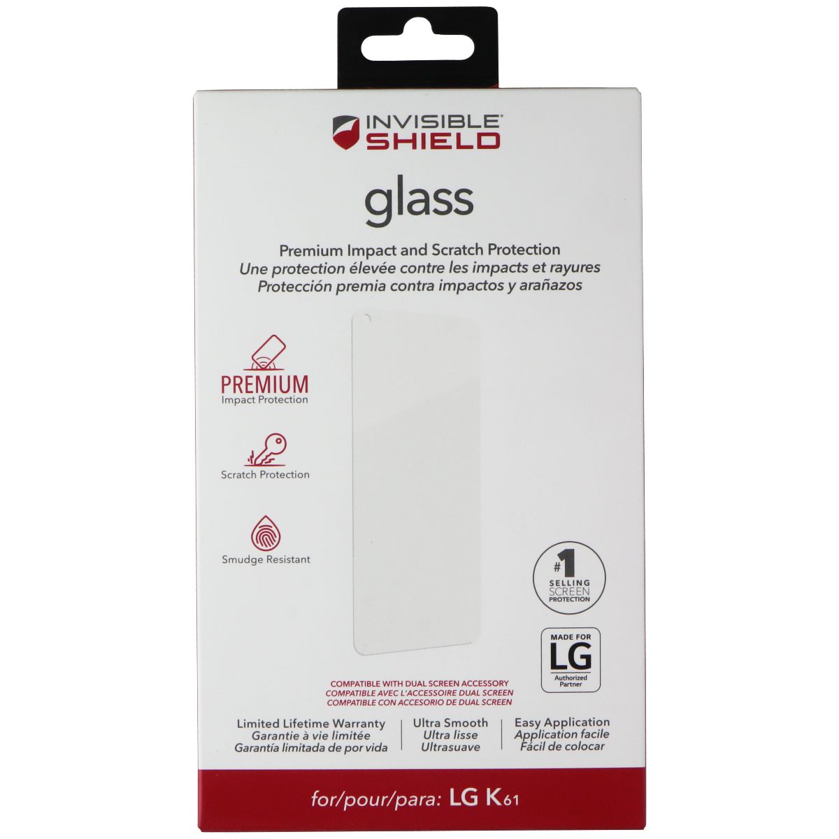 ZAGG Invisible Shield Glass Series Screen Protector for LG K61 Cell Phone - Screen Protectors Zagg - Simple Cell Bulk Wholesale Pricing - USA Seller