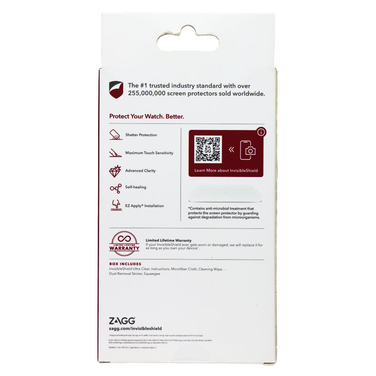 ZAGG Invisible Shield Ultra Clear Screen Protector for Apple Watch Series 7 45mm Smart Watch Accessories - Screen Protectors Zagg - Simple Cell Bulk Wholesale Pricing - USA Seller