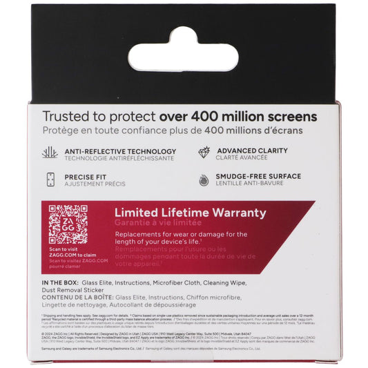 ZAGG Glass Elite Aluminum Lens Protection for Samsung Galaxy S25 Ultra - Black Cell Phone - Screen Protectors Zagg - Simple Cell Bulk Wholesale Pricing - USA Seller