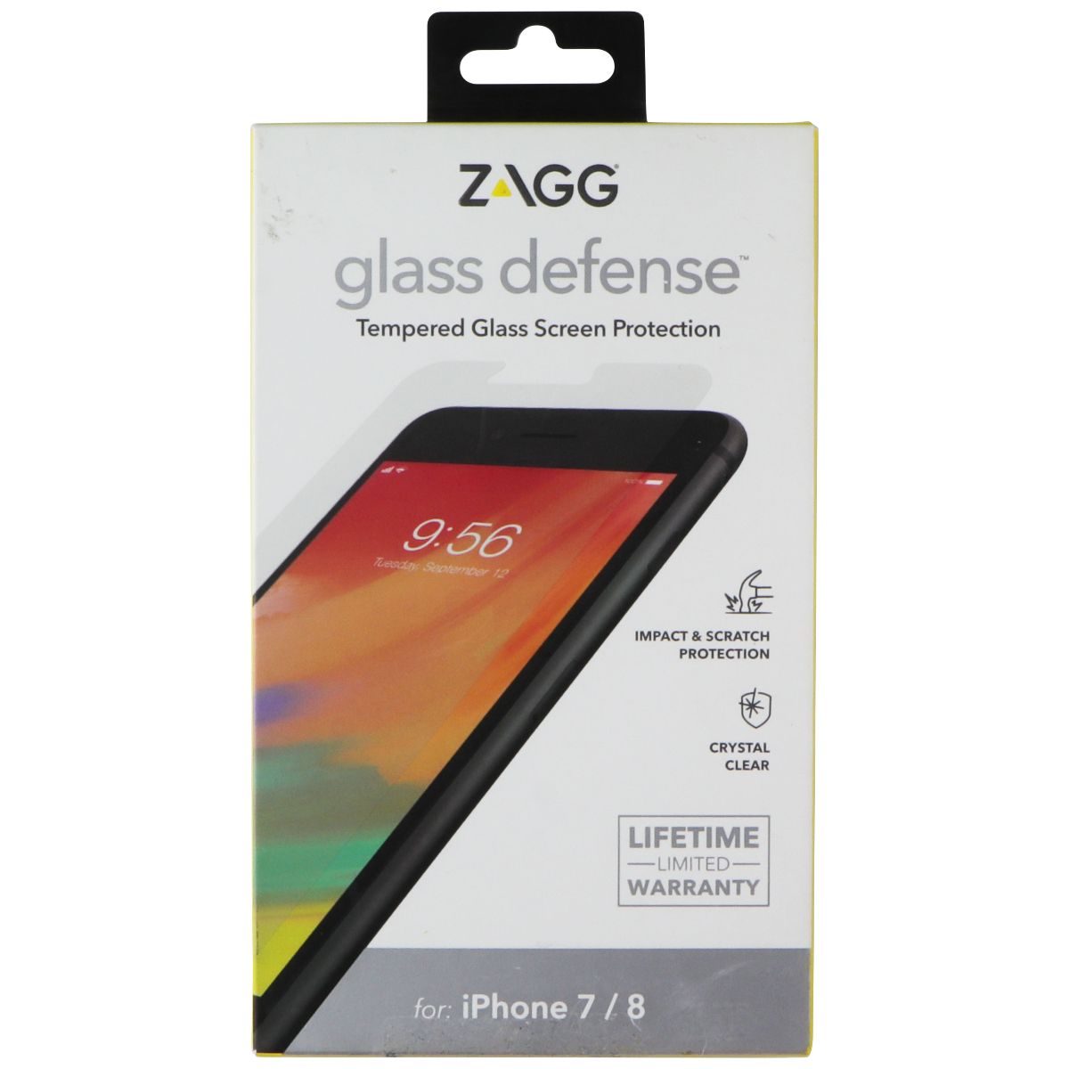 ZAGG Glass Defense Screen Protector for Apple iPhone 7 / 8 Cell Phone - Screen Protectors Zagg - Simple Cell Bulk Wholesale Pricing - USA Seller