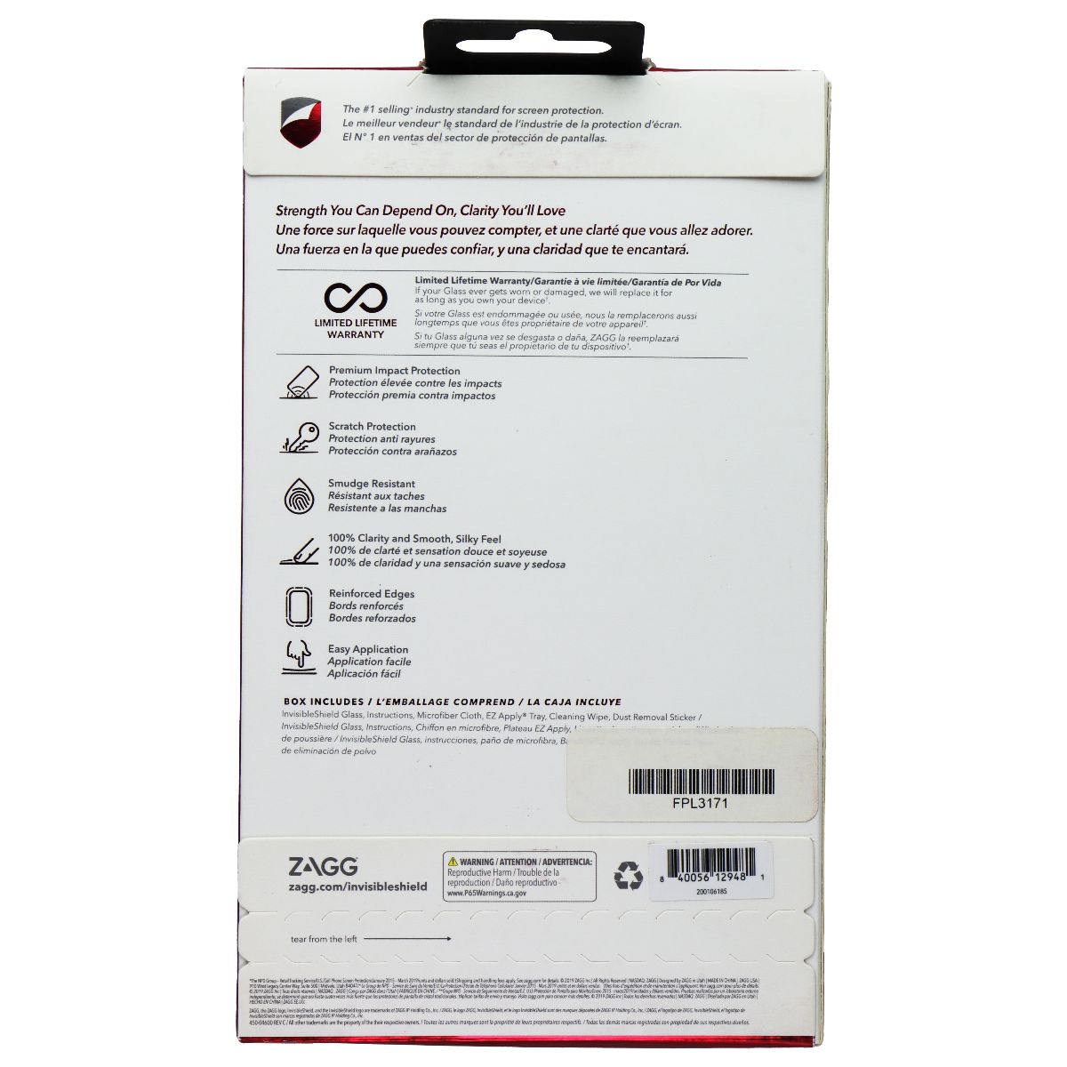 ZAGG InvisibleShield Glass Screen Protector for Huawei P40 Cell Phone - Screen Protectors Zagg - Simple Cell Bulk Wholesale Pricing - USA Seller