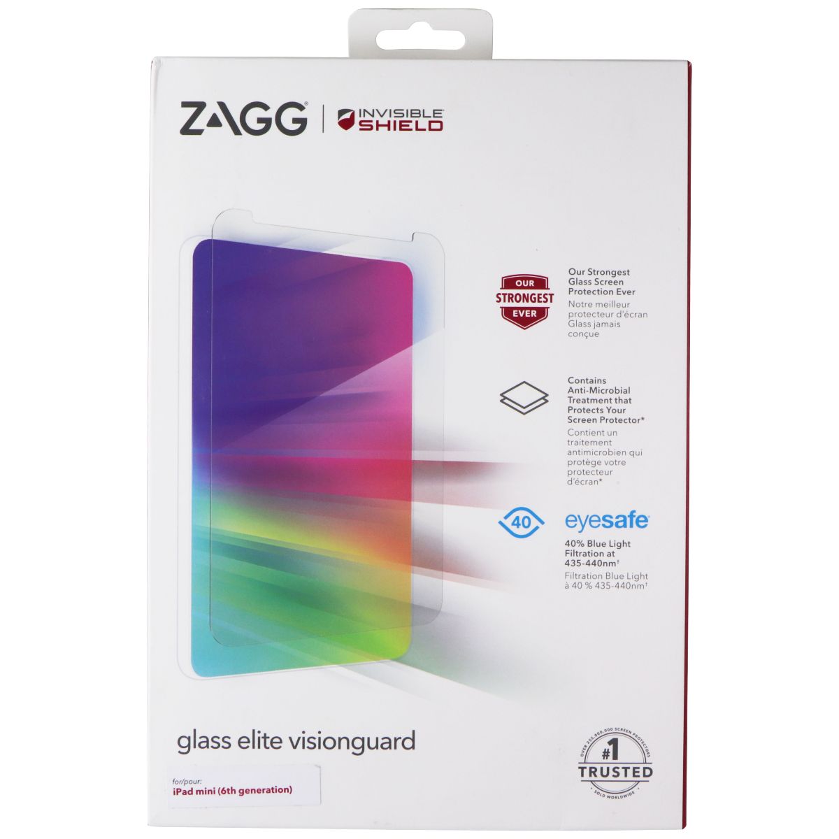 ZAGG InvisibleShield Glass Elite Visionguard Screen Protector for iPad Mini 6th Cell Phone - Screen Protectors Zagg - Simple Cell Bulk Wholesale Pricing - USA Seller
