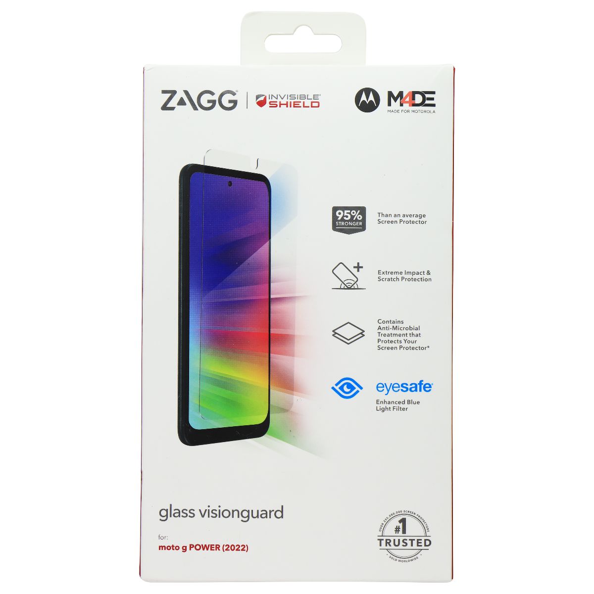 ZAGG InvisibleShield Glass Visionguard Screen Protector for Moto G Power (2022) Cell Phone - Screen Protectors Zagg - Simple Cell Bulk Wholesale Pricing - USA Seller