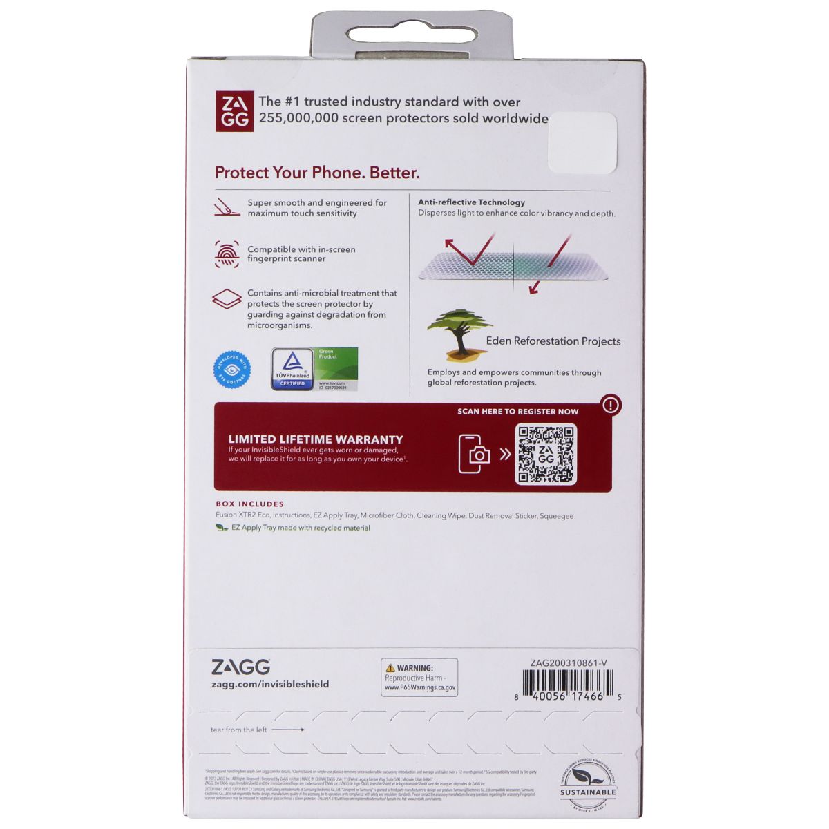 ZAGG Invisible Shield Fusion XTR2 Eco Screen Protector for Samsung Galaxy S23 Cell Phone - Screen Protectors Zagg - Simple Cell Bulk Wholesale Pricing - USA Seller