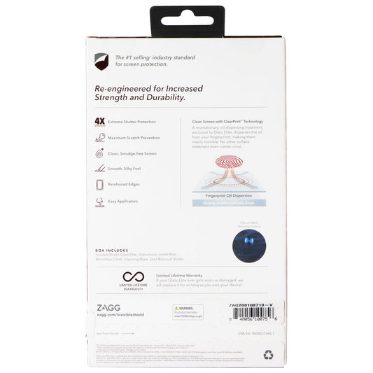 ZAGG Invisible Shield (Glass Elite) Screen Protector for Moto Z4 - Clear Cell Phone - Screen Protectors Zagg - Simple Cell Bulk Wholesale Pricing - USA Seller