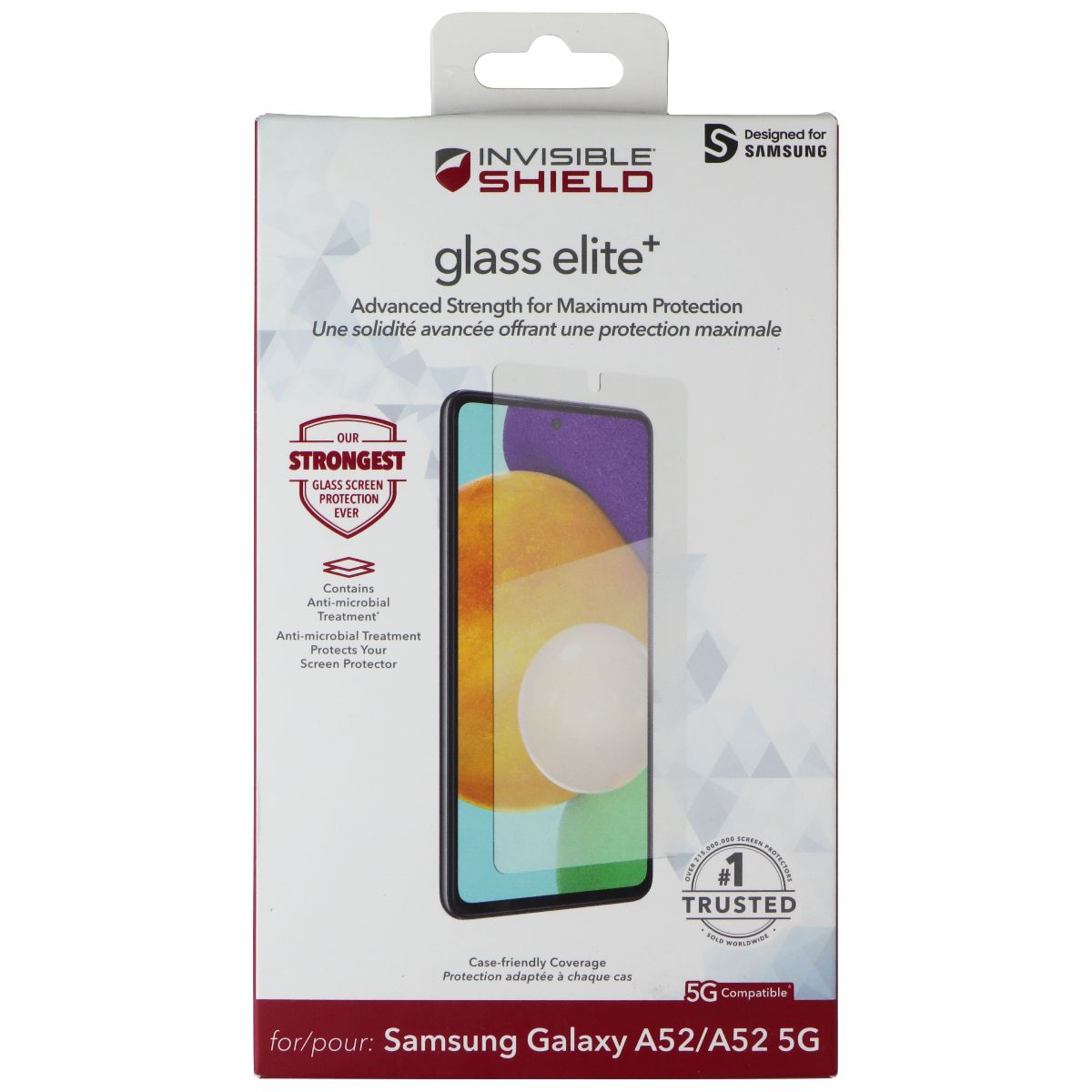 ZAGG InvisibleShield Glass Elite Plus Screen Protector for Galaxy A52 5G Cell Phone - Screen Protectors Zagg - Simple Cell Bulk Wholesale Pricing - USA Seller