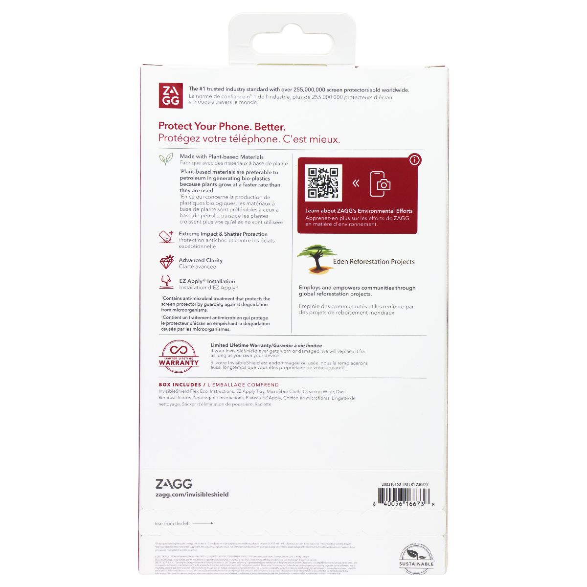ZAGG Invisible Shield Flex Eco (Exterior) Screen Protector for Galaxy Z Flip4 Cell Phone - Screen Protectors Zagg - Simple Cell Bulk Wholesale Pricing - USA Seller