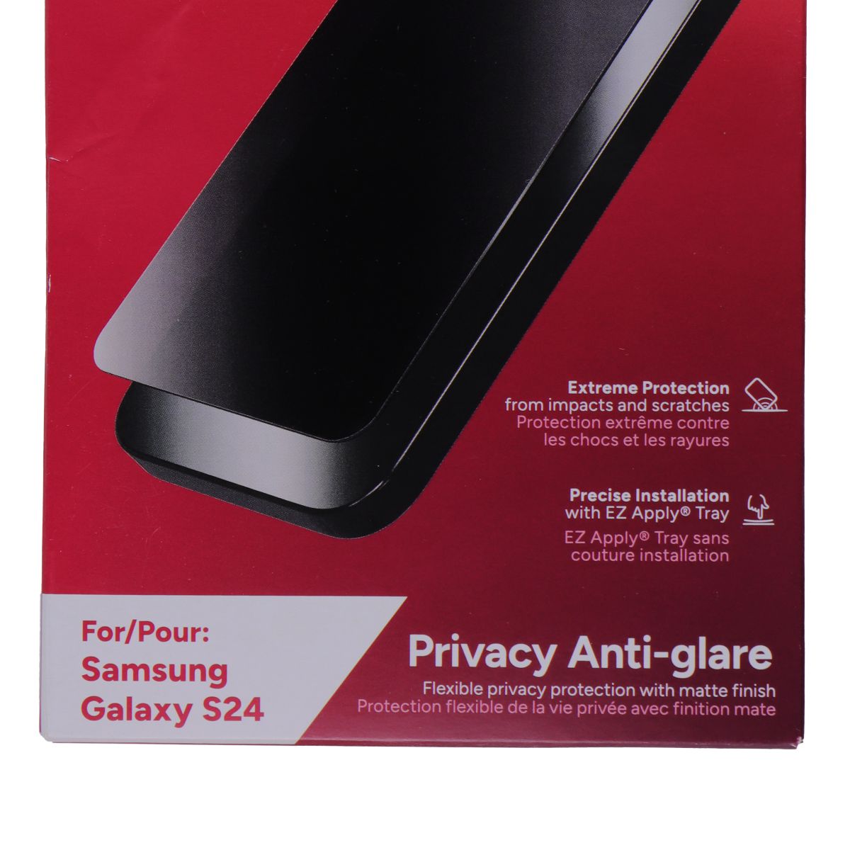 ZAGG Invisible Shield Fusion Privacy Anti-Glare Screen Protector for Galaxy S24 Cell Phone - Screen Protectors Zagg - Simple Cell Bulk Wholesale Pricing - USA Seller