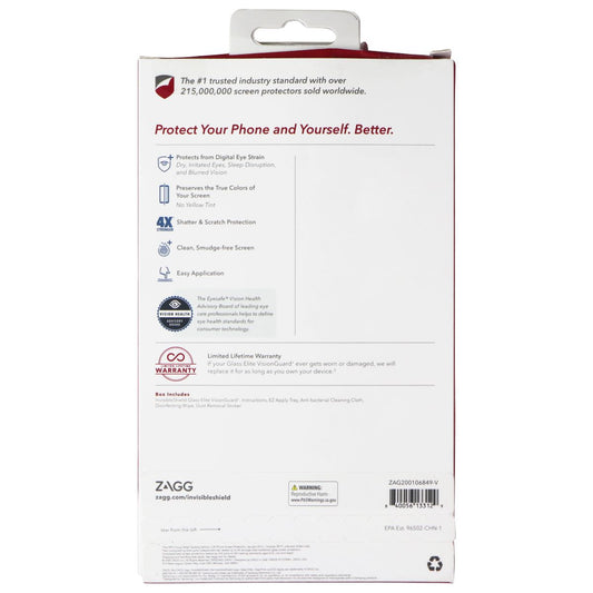 ZAGG (Glass Elite VisionGuard+) Screen Protector for Google Pixel 4a (5G) UW Cell Phone - Screen Protectors Zagg - Simple Cell Bulk Wholesale Pricing - USA Seller