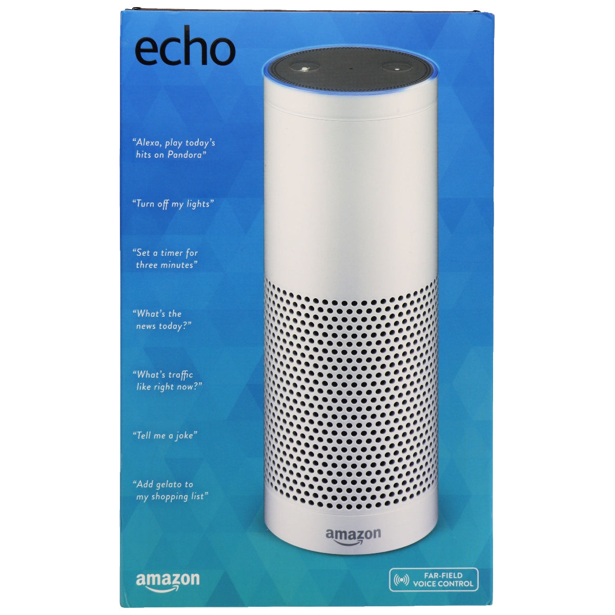 Amazon Echo (1st Generation) Voice-Enabled Home Smart Speaker with Alexa - White