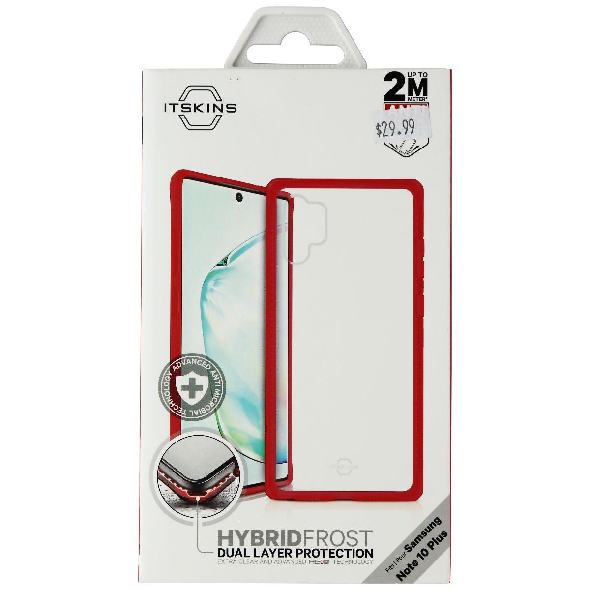 ITSKINS Hybrid Frost Dual Layer Case for Samsung Galaxy (Note10+) - Red/Clear Cell Phone - Cases, Covers & Skins ITSKINS - Simple Cell Bulk Wholesale Pricing - USA Seller