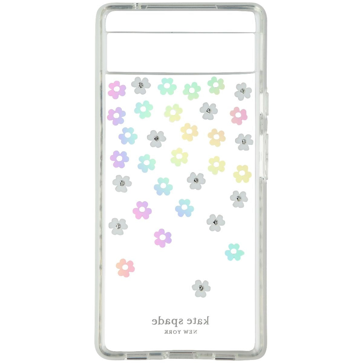 Kate Spade Protective Hardshell Case for Pixel 6a - Scattered Flowers/Iridescent Cell Phone - Cases, Covers & Skins Kate Spade New York - Simple Cell Bulk Wholesale Pricing - USA Seller