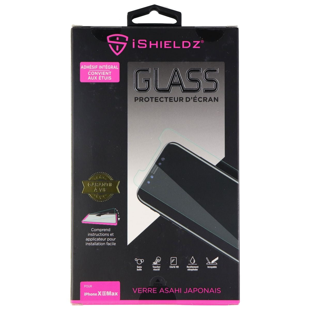iShieldz Tempered Glass with Applicator for Apple iPhone Xs Max - Clear Cell Phone - Screen Protectors iShieldz - Simple Cell Bulk Wholesale Pricing - USA Seller
