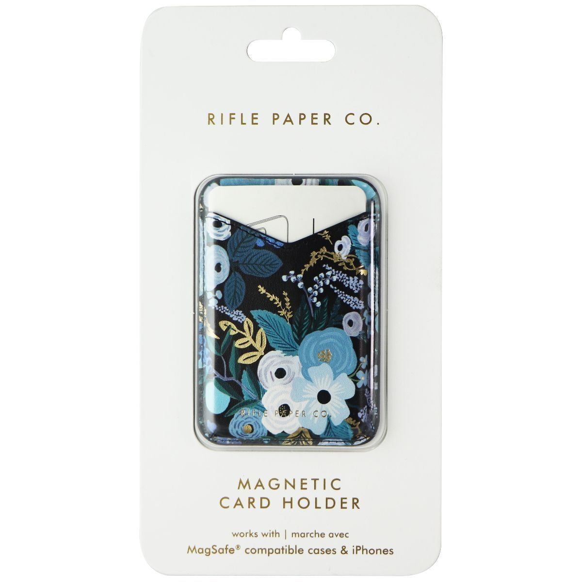Rifle Paper Co. Wallet Card Holder for MagSafe for iPhones - Garden Party Blue Cell Phone - Cases, Covers & Skins Case-Mate - Simple Cell Bulk Wholesale Pricing - USA Seller