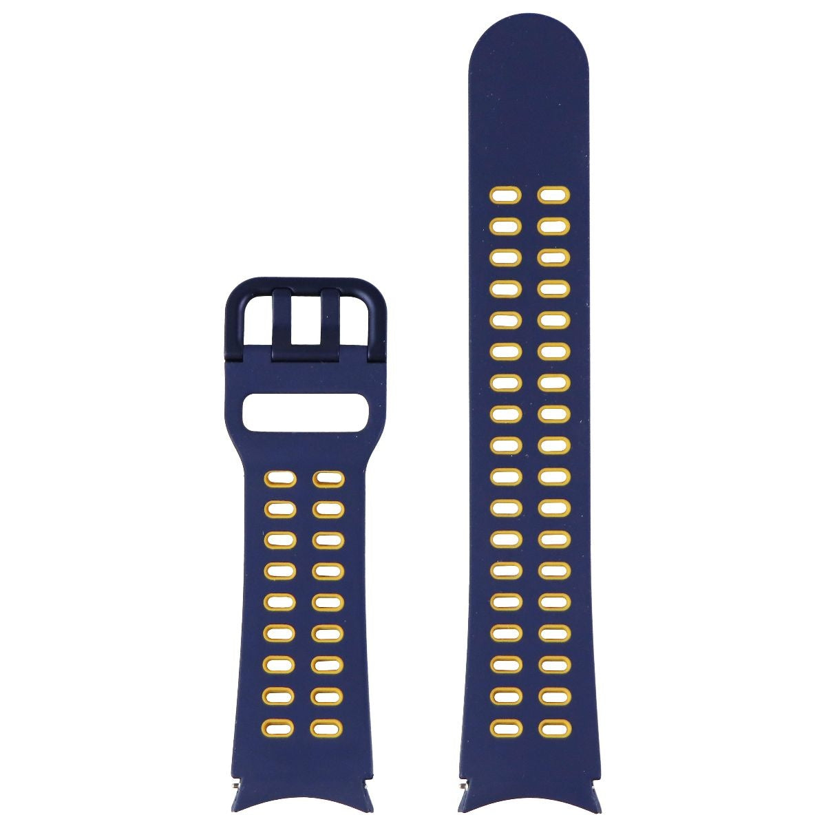 Samsung Extreme Sport Band for Galaxy Watch4 or Later - Blue/Mustard 20mm M/L Smart Watch Accessories - Watch Bands Samsung - Simple Cell Bulk Wholesale Pricing - USA Seller