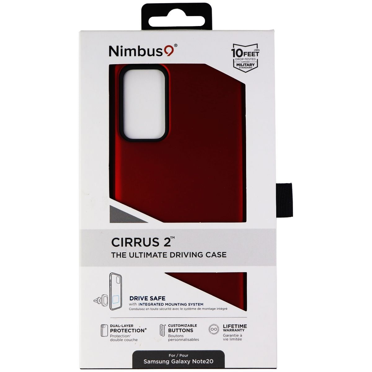 Nimbus9 Cirrus 2 Series Hard Case for Samsung Galaxy Note20 - Red / Black Cell Phone - Cases, Covers & Skins Nimbus9 - Simple Cell Bulk Wholesale Pricing - USA Seller