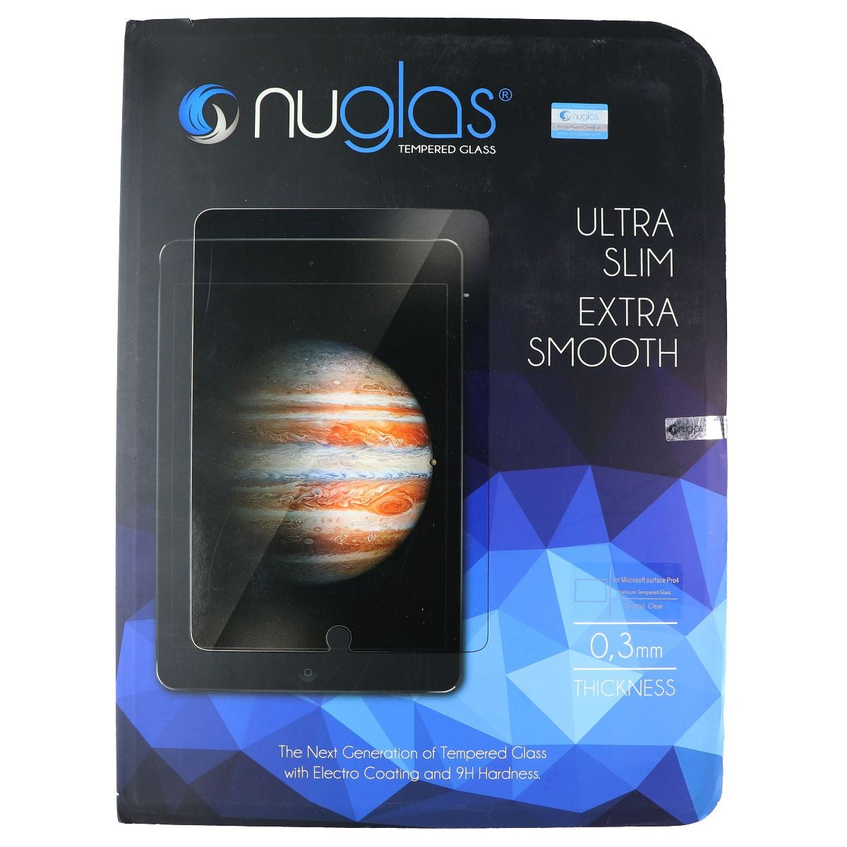 NuGlas Tempered Glass Screen Protector for Microsoft Surface Pro 4 - Clear iPad/Tablet Accessories - Screen Protectors Nuglas - Simple Cell Bulk Wholesale Pricing - USA Seller
