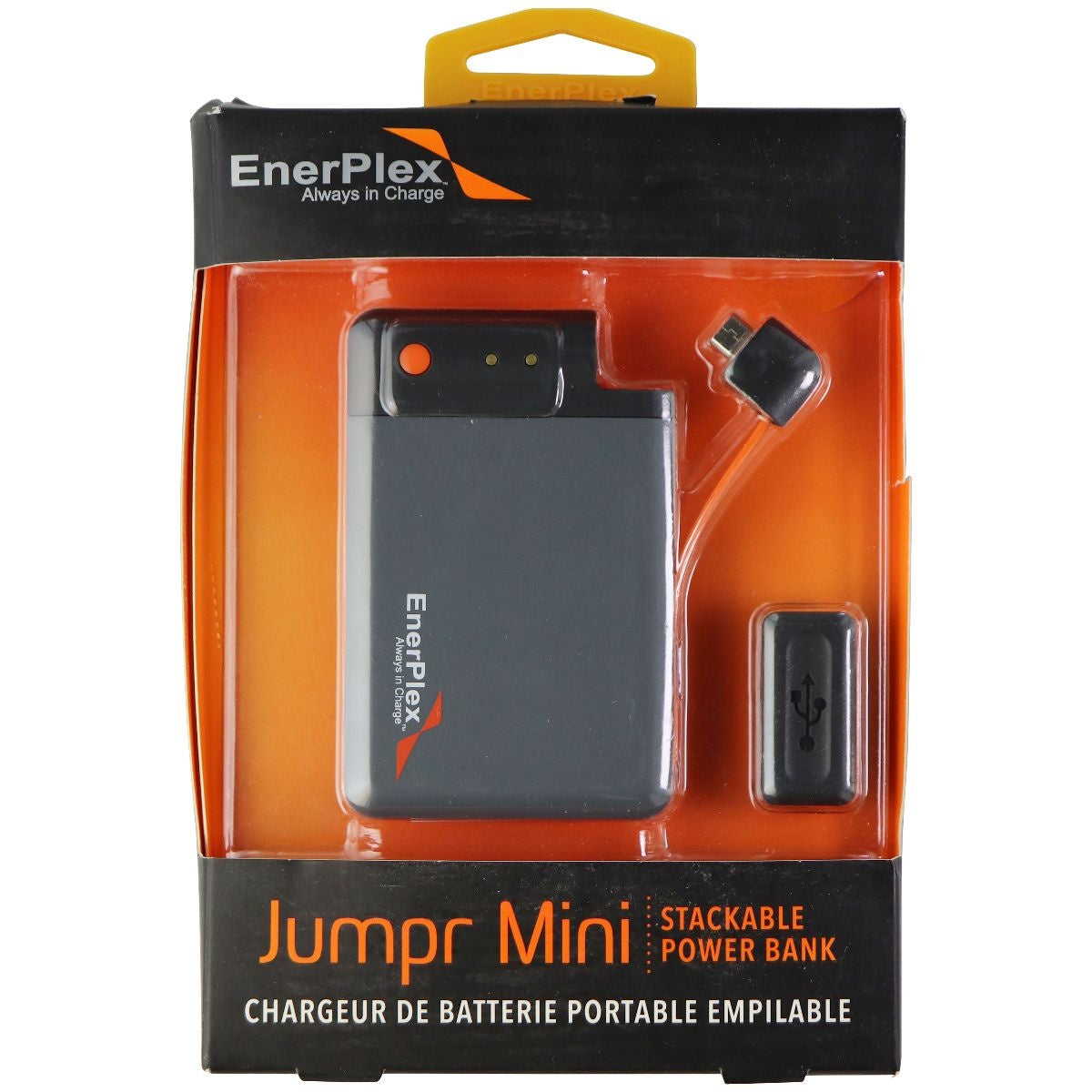 EnerPlex Jumpr 1700mAh Mini Stackable Power Bank with Tethered Micro-USB Cable Cell Phone - Chargers & Cradles EnerPlex - Simple Cell Bulk Wholesale Pricing - USA Seller