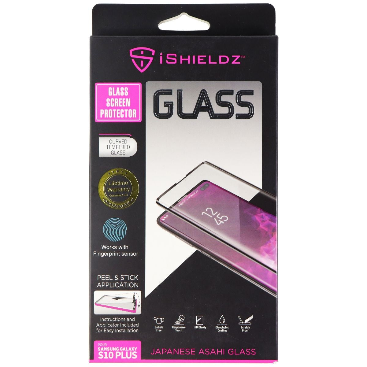 iShieldz Asahi Tempered Glass Screen Protector for Samsung Galaxy S10 PLUS Cell Phone - Screen Protectors iShieldz - Simple Cell Bulk Wholesale Pricing - USA Seller