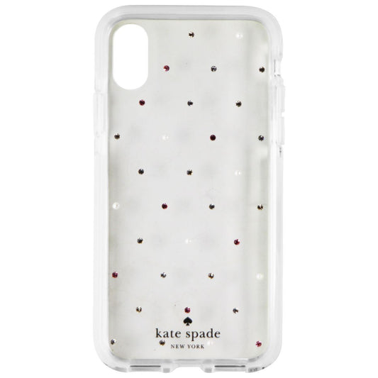 Kate Spade Defensive Hardshell Case for iPhone XS and X - Clear / Pin Dot Gems Cell Phone - Cases, Covers & Skins Kate Spade - Simple Cell Bulk Wholesale Pricing - USA Seller