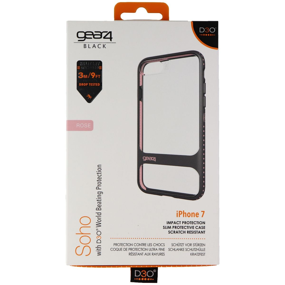 Gear4 Soho Series Hard Case for Apple iPhone 8/7 - Clear/Gray/Rose Gold Cell Phone - Cases, Covers & Skins Gear 4 - Simple Cell Bulk Wholesale Pricing - USA Seller